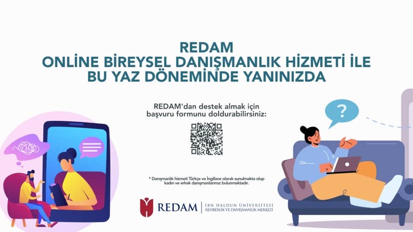 REDAM Online Bireysel Danışmanlık Hizmeti ile Bu Yaz Döneminde Yanınızda
